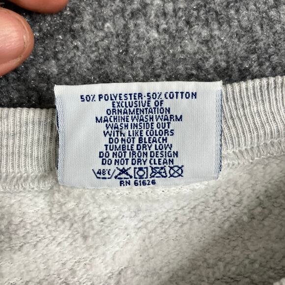 Velva Sheen Sweatshirt Mens XL Gray Striped Tan-Tar-A Resort Graphic Vintage - Picture 7 of 10